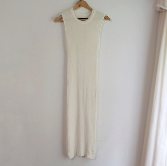 Enza Costa Dresses & Skirts - Enza Costa Italian Yarn Knit Sleeveless Sweater Midi/Maxi Dress Ivory Medium